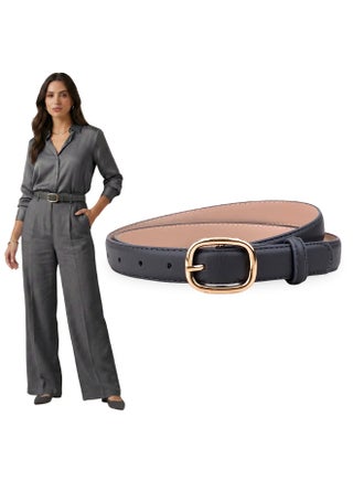 Classic Milano Women's Belt with Gift Box | Faux Leather Ladies Belt for Dresses, Jeans & Gowns | Stylish Womens Belt | Adjustable Girls Belt | Belt for Women with Elegant Buckle